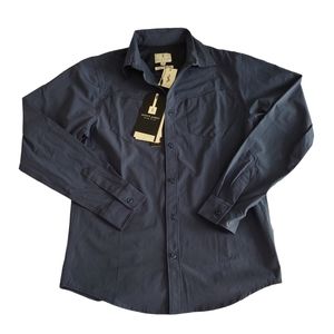 NWT Scott James Size Medium Blue Button Long Sleeve Shirt